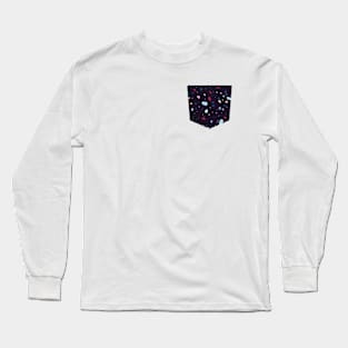 Pocket - Modern Dark Rounded Terrazo Long Sleeve T-Shirt